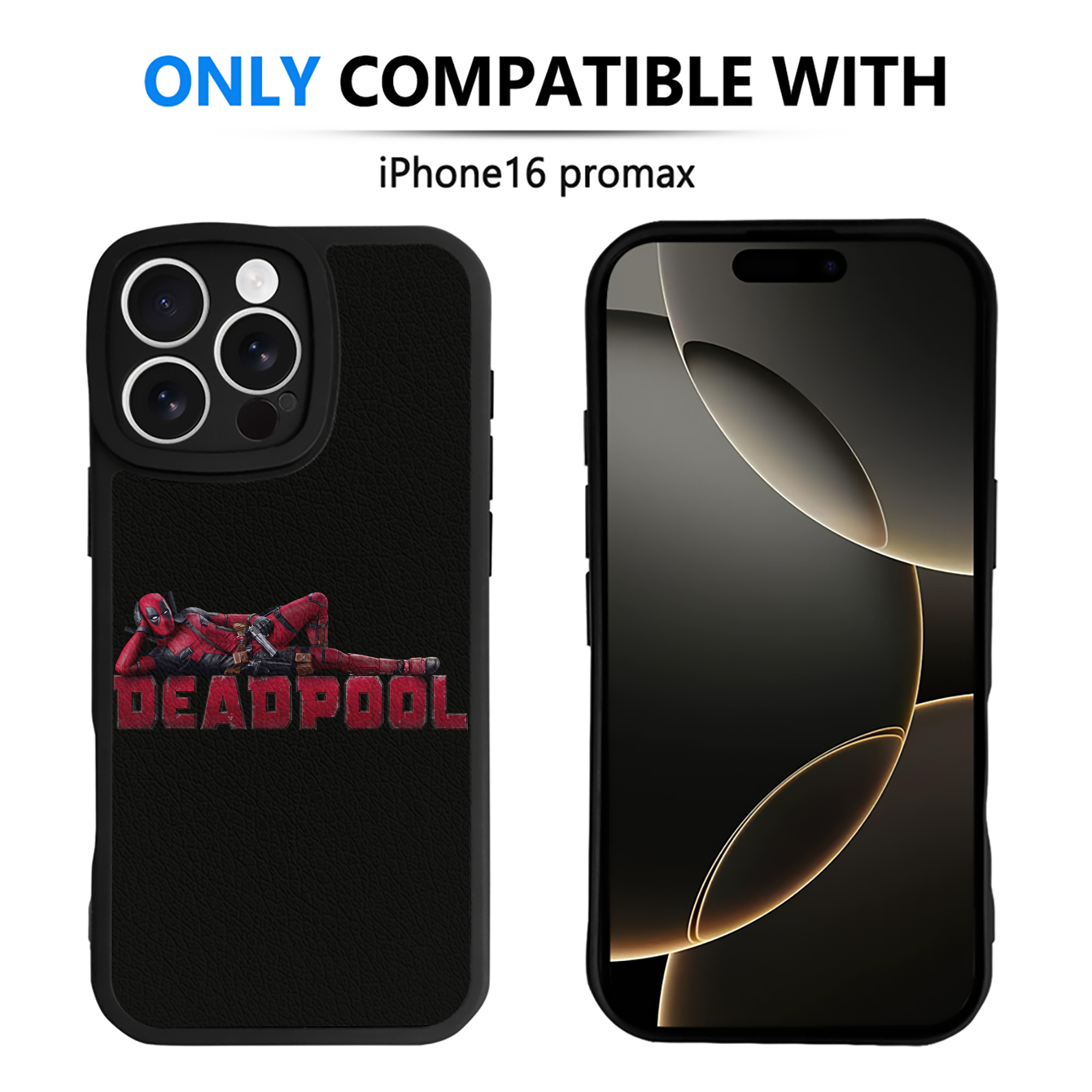 （画像用） Deadpool デッドプール 【iPhone 16シリーズ対応】シリコンスマホケース（レザー調） 材質：シリコン
